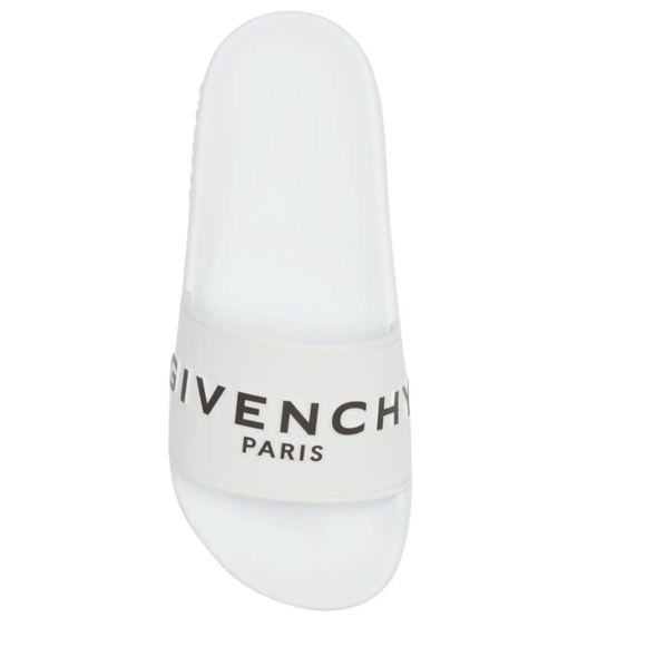 NIB $295 Givenchy Logo Slide Sandal in 7US / 37EU, WHITE! - Picture 2 of 6